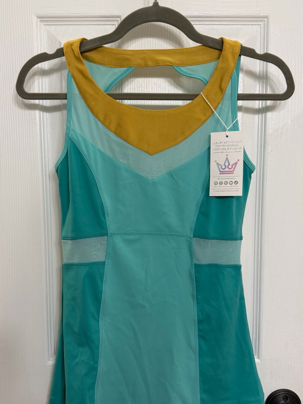 Crowned Athletics Arabian Nights Teal Athletic Tank Jasmine Disney Insp. Small